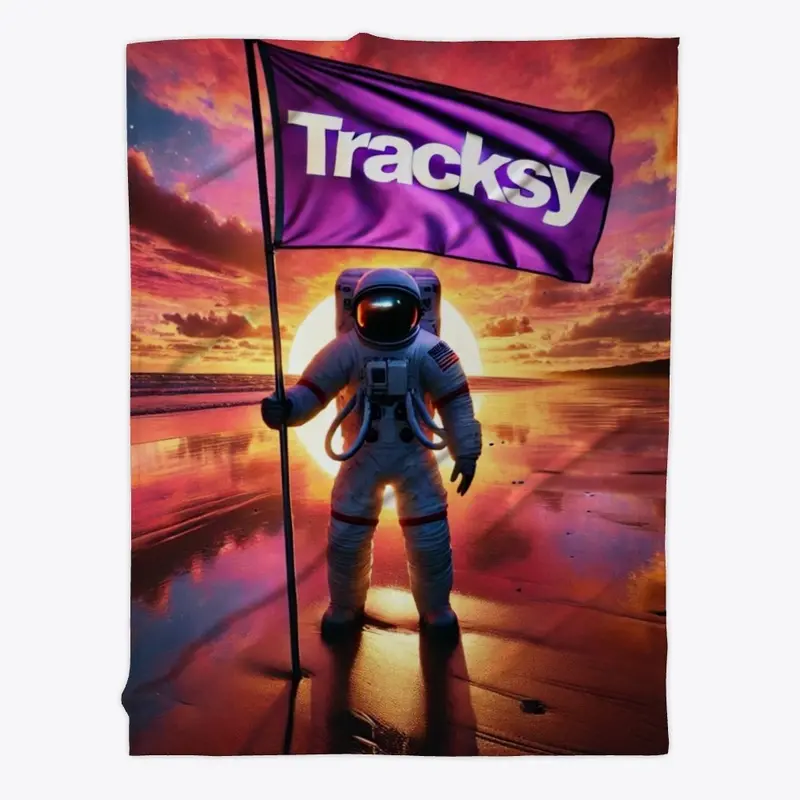 Tracksy Spaceman on a Mars beach